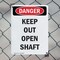 Signmission Keep Out Open Shaft Danger Sign, Plastic, 7in W x 10in L, 2PK OS-2PACK-DS-P-710-V-2481 - alternate 6